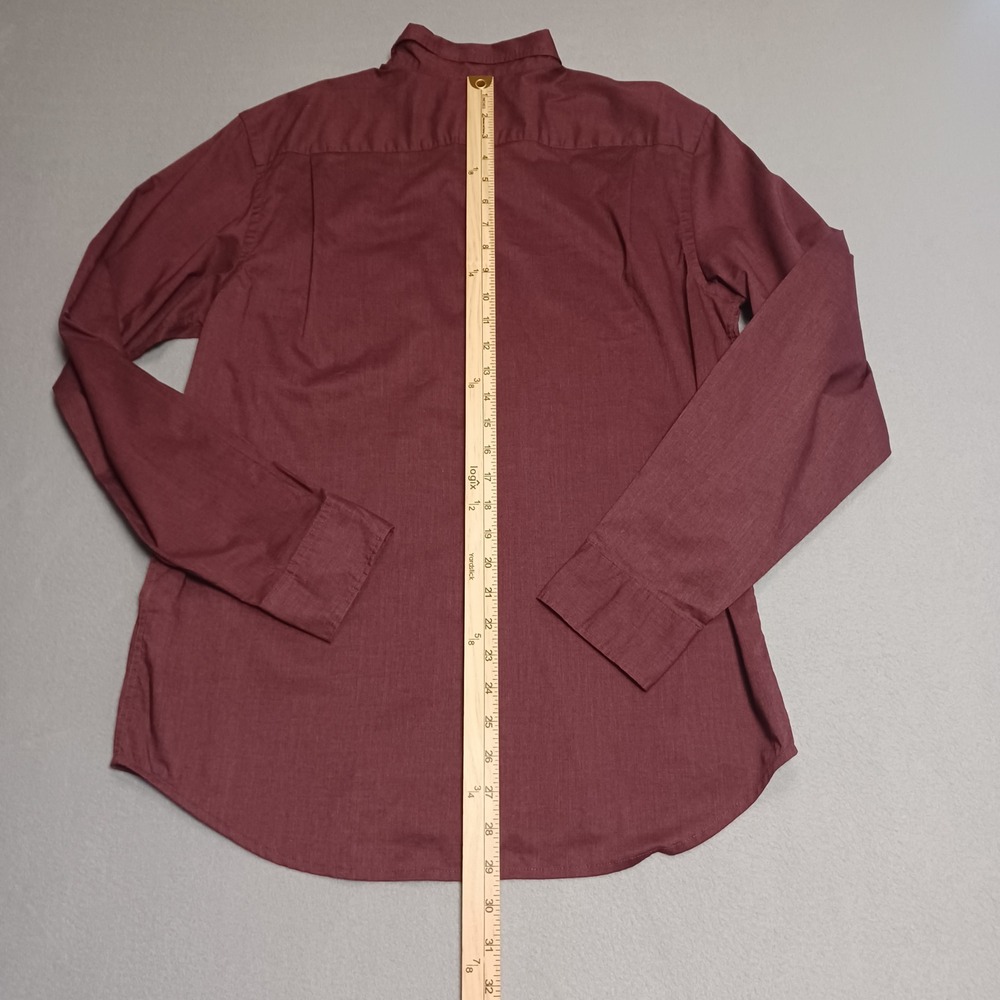 Old Navy Everyday Shirt Mens M Burgundy Raisin Arizona Regular Fit Button Down - Picture 4 of 13